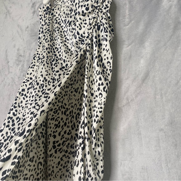 Zara Maxi Skirt Zebra Print Side Slit Sz XL - Picture 4 of 9